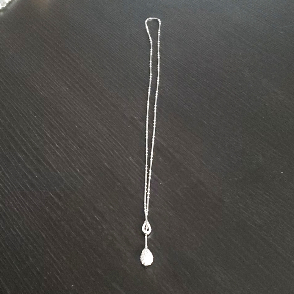 Touchstone Swarovski Crystal silver necklace